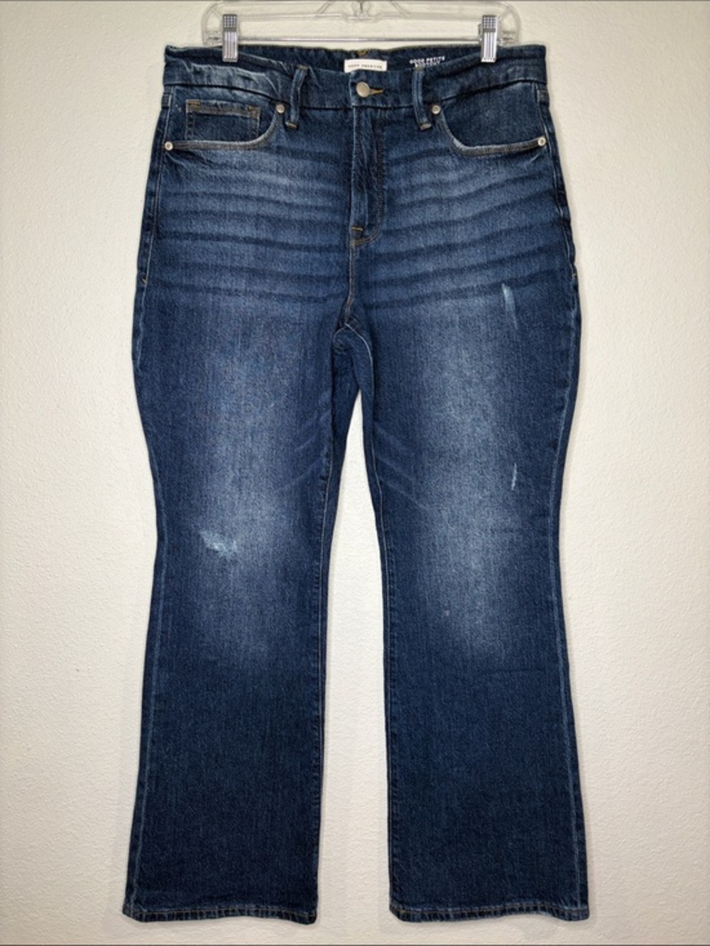 Good American like new Good Petite bootcut boot cut jean stretch denim 12/31P
